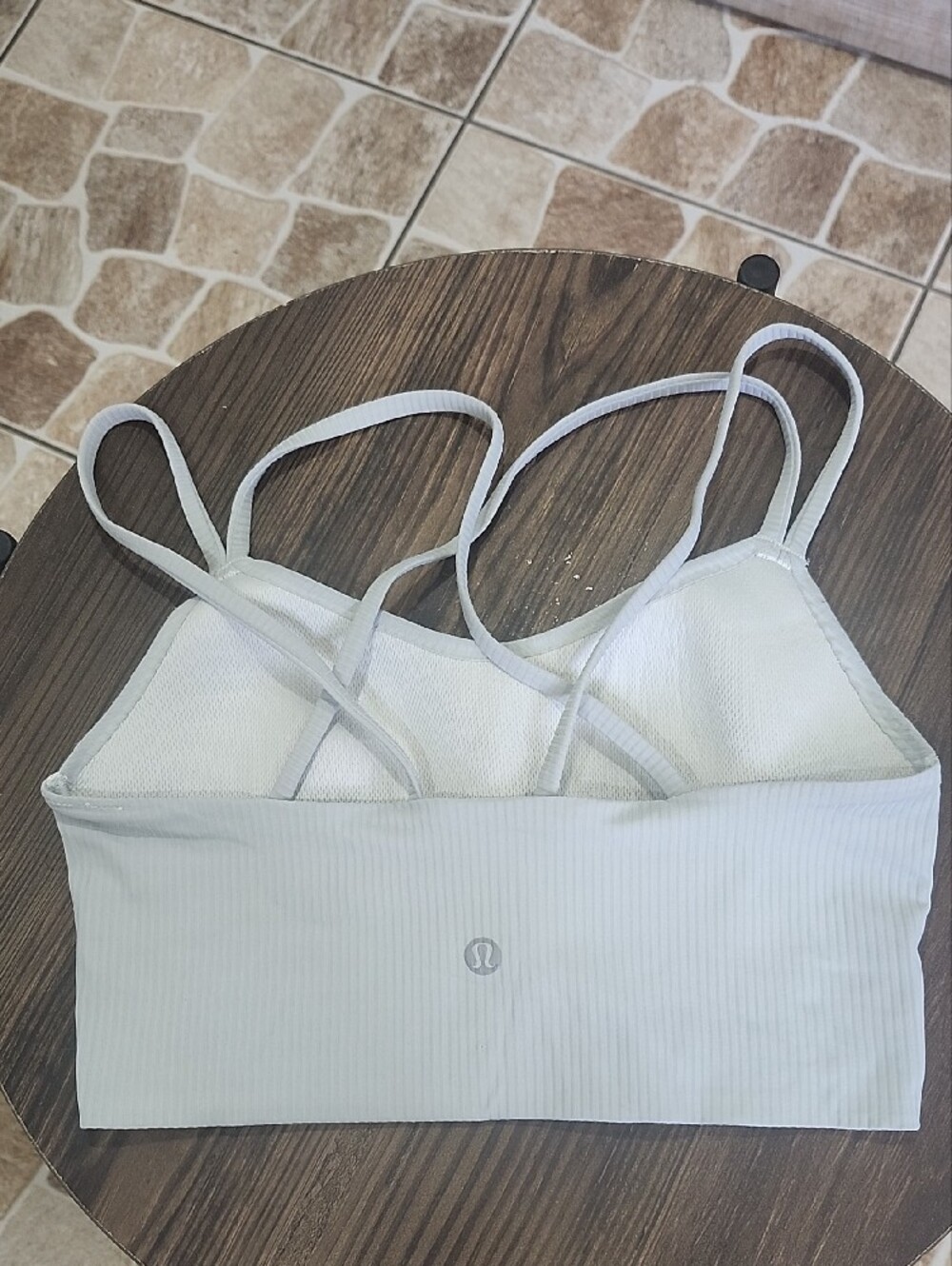 lululemon athletica Light Gray Ribbed Double-Strap Sports Bra - Picture 2 of 4